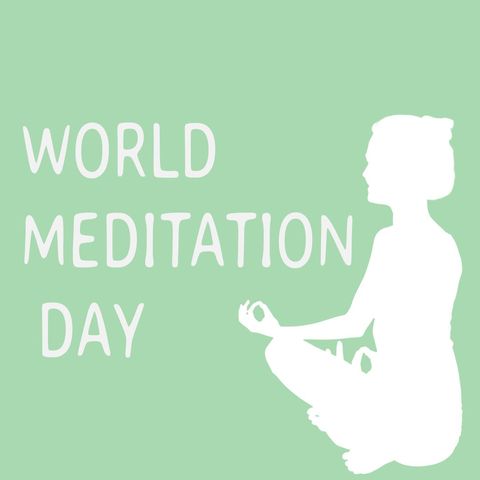 Peaceful Meditation Silhouette on World Meditation Day