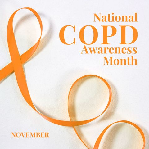 Orange Ribbon Symbol for National COPD Awareness Month - Download Free Stock Templates Pikwizard.com