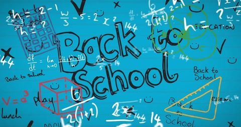 Back to School Motivation with Chalkboard Math Equations - Download Free Stock Images Pikwizard.com