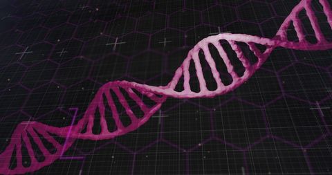 Digital DNA Strand with Scientific Interface Overlay - Download Free Stock Images Pikwizard.com