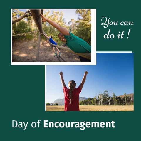 children climbing and celebrating day of encouragement - Download Free Stock Templates Pikwizard.com