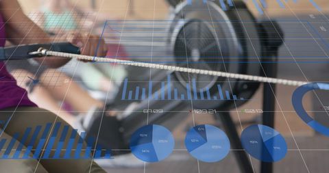 Women Exercising with Fitness Analytics and Digital Data Overlay - Download Free Stock Images Pikwizard.com