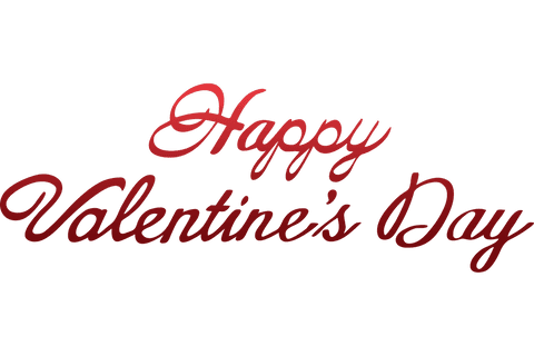decorative red valentine's day text on transparent background - Download Free Stock Videos Pikwizard.com
