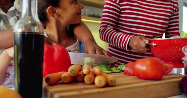 Family Preparing Healthy Meal Together in Kitchen - Download Free Stock Images Pikwizard.com