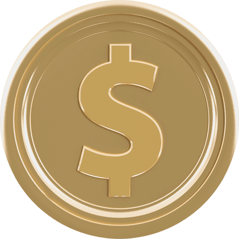 Transparent Golden Coin with Dollar Sign Illustration - Download Free Stock Videos Pikwizard.com