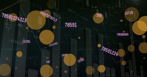 Abstract Digital Data Visualization with Floating Numerals - Download Free Stock Images Pikwizard.com