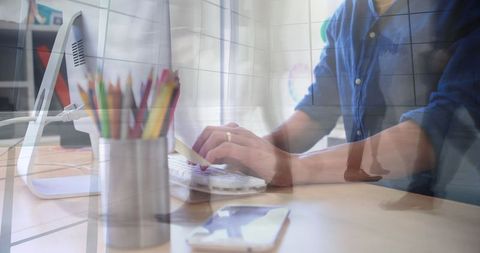 Modern Workspace with Digital Interface and Creative Atmosphere - Download Free Stock Images Pikwizard.com