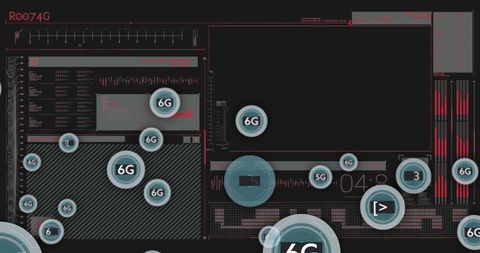Futuristic Interface Displaying 6G Technology Symbol - Download Free Stock Images Pikwizard.com