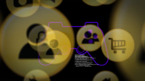 Digital Game Controller with Online Network Icons