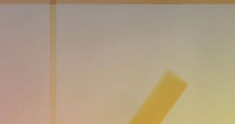 Minimalist yellow band on pastel gradient background