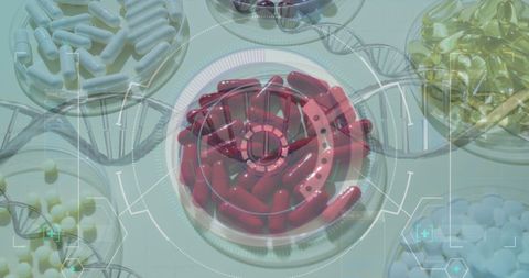 Digital Interface Scanning Assorted Pills for Advanced Medical Technology