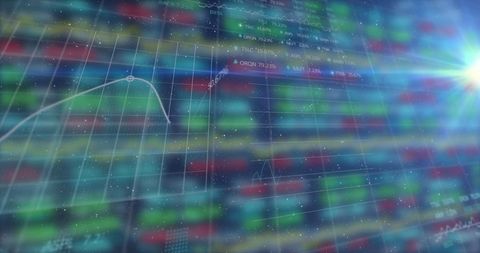Abstract Financial Matrix with Line Graph