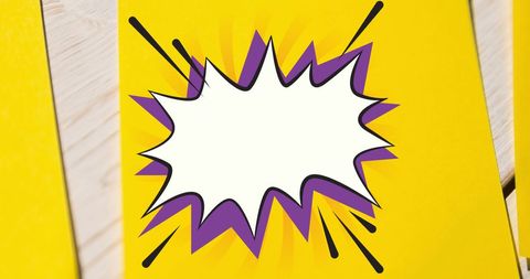 Comic Style Speech Bubble with Copy Space on Vibrant Background