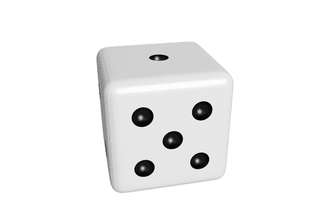 transparent single white dice with black dots isolated 3d render - Download Free Stock Videos Pikwizard.com