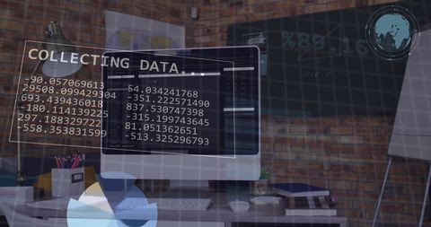 Data Processing in Modern Office with Digital Graphics - Download Free Stock Images Pikwizard.com