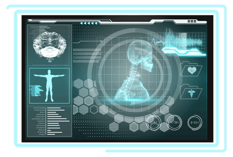 Transparent Digital Interface with Human Skeleton and Medical Diagrams - Download Free Stock Videos Pikwizard.com