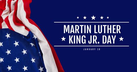 Martin Luther King Jr. Day with American Flag Background - Download Free Stock Images Pikwizard.com