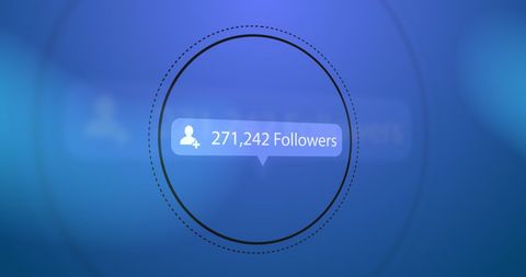 Social Media Followers Counter Display on Blue Background - Download Free Stock Images Pikwizard.com