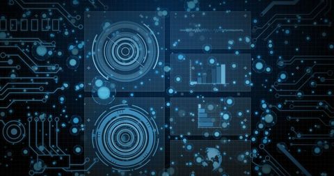 Futuristic Data Analysis Interface with Digital Graphs - Download Free Stock Images Pikwizard.com