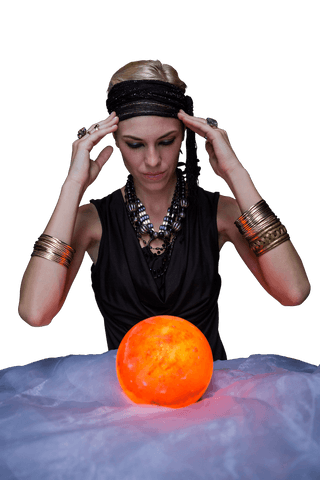 transparent fortune teller with crystal ball illumination - Download Free Stock Videos Pikwizard.com
