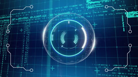 Digital Data Scan Concept with Futuristic Interface