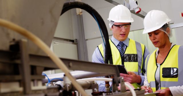 Engineers in Safety Gear Working in an Industrial Facility - Download Free Stock Images Pikwizard.com