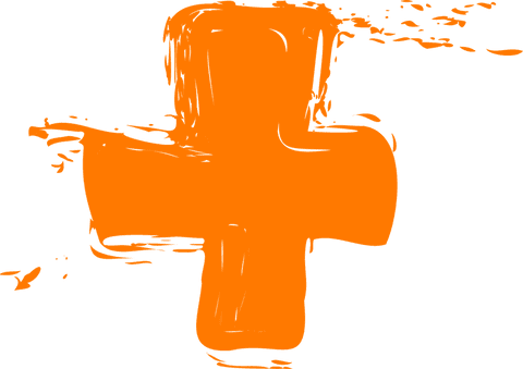 dynamic orange brushstroke plus sign on transparent canvas - Download Free Stock Videos Pikwizard.com
