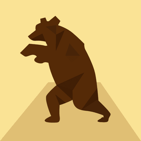 polygonal stylized brown bear on transparent background - Download Free Stock Videos Pikwizard.com