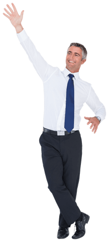 smiling businessman waving in transparent background - Download Free Stock Videos Pikwizard.com