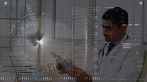 Doctor Integrating Digital Technology for Data Analysis in Healthcare
