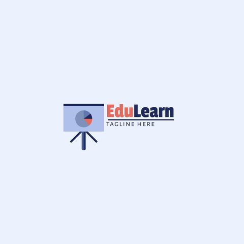 EduLearn Logo Featuring Pie Chart Symbolizing Analytical Growth - Download Free Stock Templates Pikwizard.com