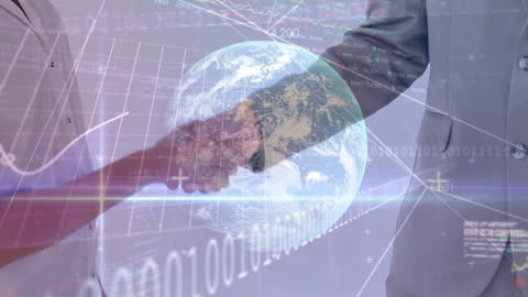 Global Business Partnership and Digital Economy Concept