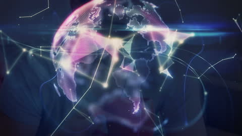 Futuristic Networking Visualization with Digital Globe