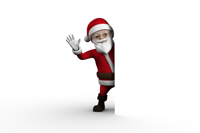 Transparent Background Cartoon Santa Claus Waving Animated Holiday Character - Download Free Stock Videos Pikwizard.com