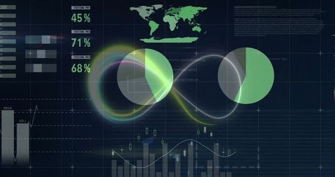 Infinity Waveform on Futuristic Data Interface
