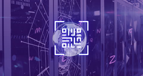 Digital Connections: Spinning Globe and QR Code Animation