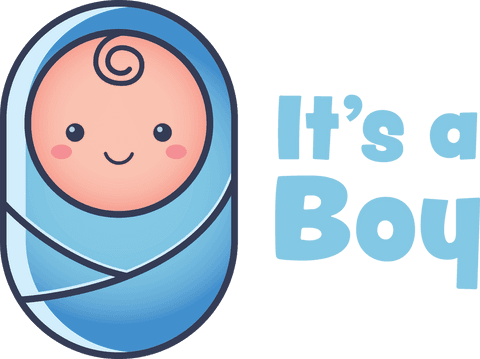 It's A Boy Announcement Blue Transparent Background