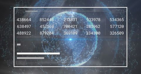 Futuristic Digital Interface with Data on Global Network - Download Free Stock Images Pikwizard.com