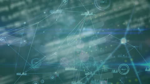 Abstract Technology Network with Data Connections