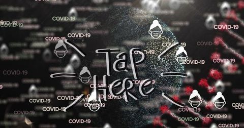 Interactive covid-19 concept with digital globe and dna structure