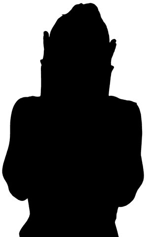 silhouette of woman holding head in transparent background - Download Free Stock Videos Pikwizard.com