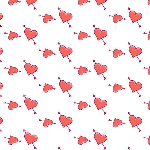 Seamless Pattern of Red Hearts with Arrows on Transparent Background - Download Free Stock Videos Pikwizard.com