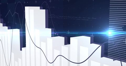Abstract Financial Graph Background with Digital Light Effects - Download Free Stock Images Pikwizard.com