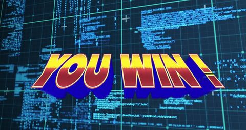 digital victory announcement with programming code background - Download Free Stock Images Pikwizard.com