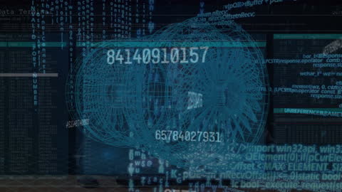 Virtual Globe Showing Global Data Networks and Technology Connections