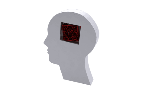 transparent silhouette of head with maze in brain - Download Free Stock Videos Pikwizard.com
