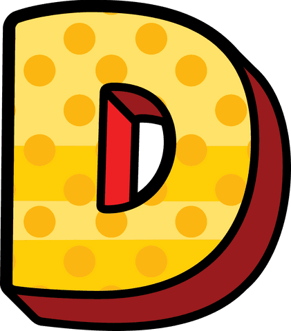 polka dot d letter illustration on transparent background - Download Free Stock Videos Pikwizard.com