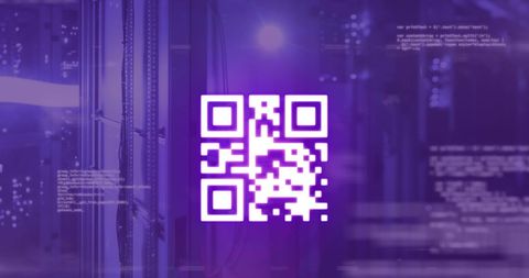 Futuristic QR Code Hologram in Digital Networking Environment - Download Free Stock Images Pikwizard.com
