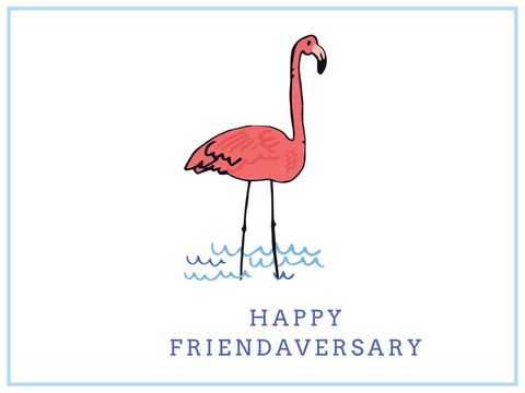 Charming Flamingo Illustration for Friendaversary Celebrations - Download Free Stock Templates Pikwizard.com