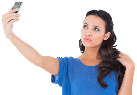transparent confident woman taking selfie for social media - Download Free Stock Videos Pikwizard.com